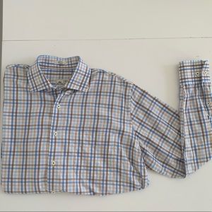 Peter Millar checkered button up shirt